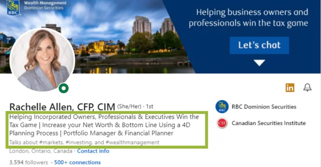 3 Financial Advisor LinkedIn Headline