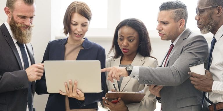 Business Team Working Research Planning Concept